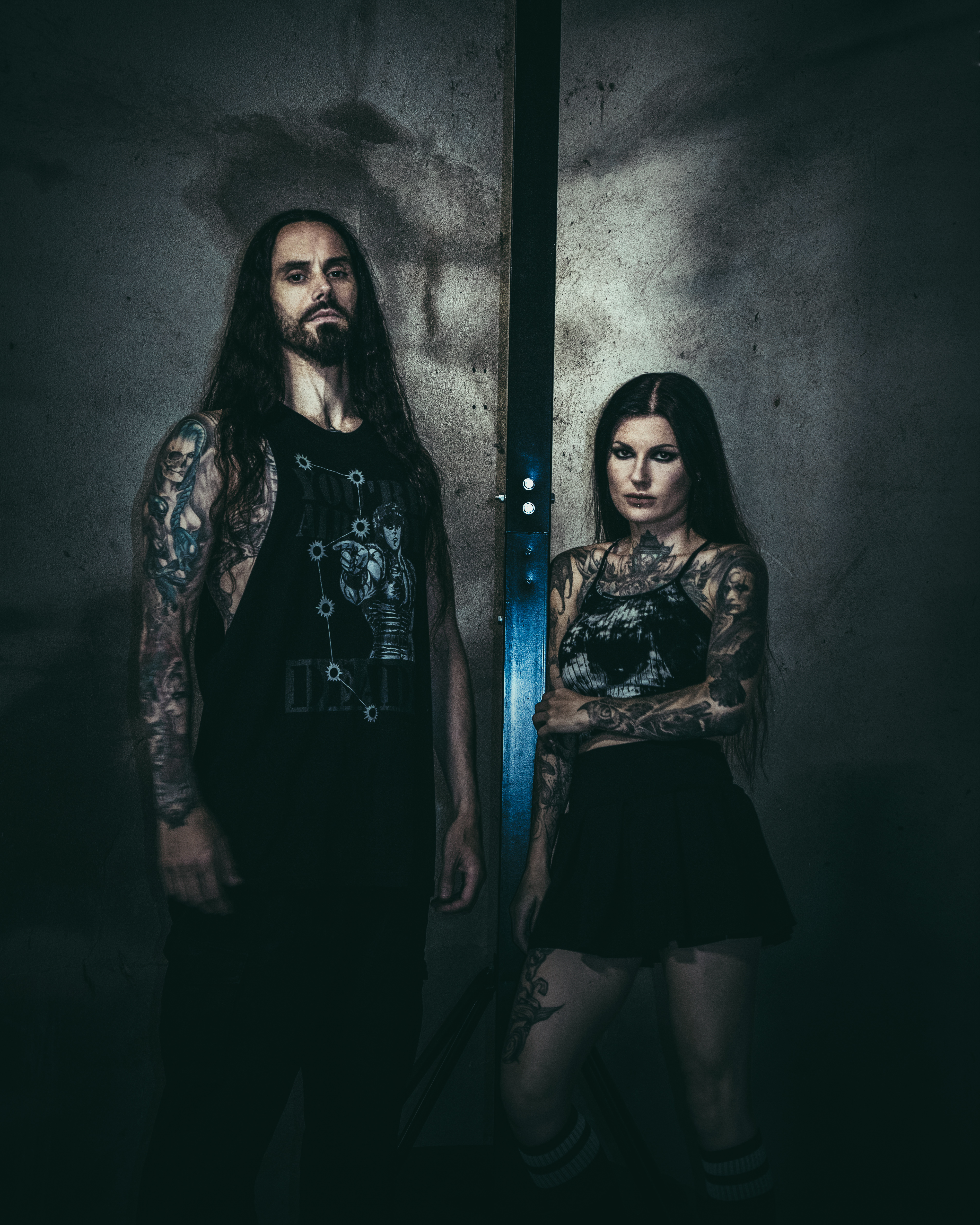 Sworn To Avenge metal hardcore duo photoshoot